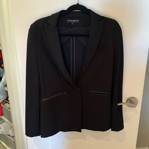 Central Park West Zippered Pocket Blazer size S